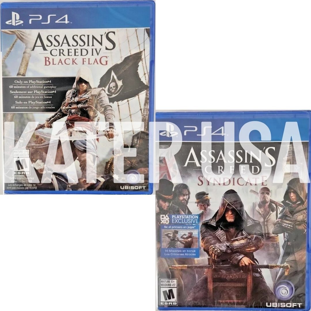 Assassin's Creed IV: Black Flag + Syndicate PS4 Brand New Game Special Bundle