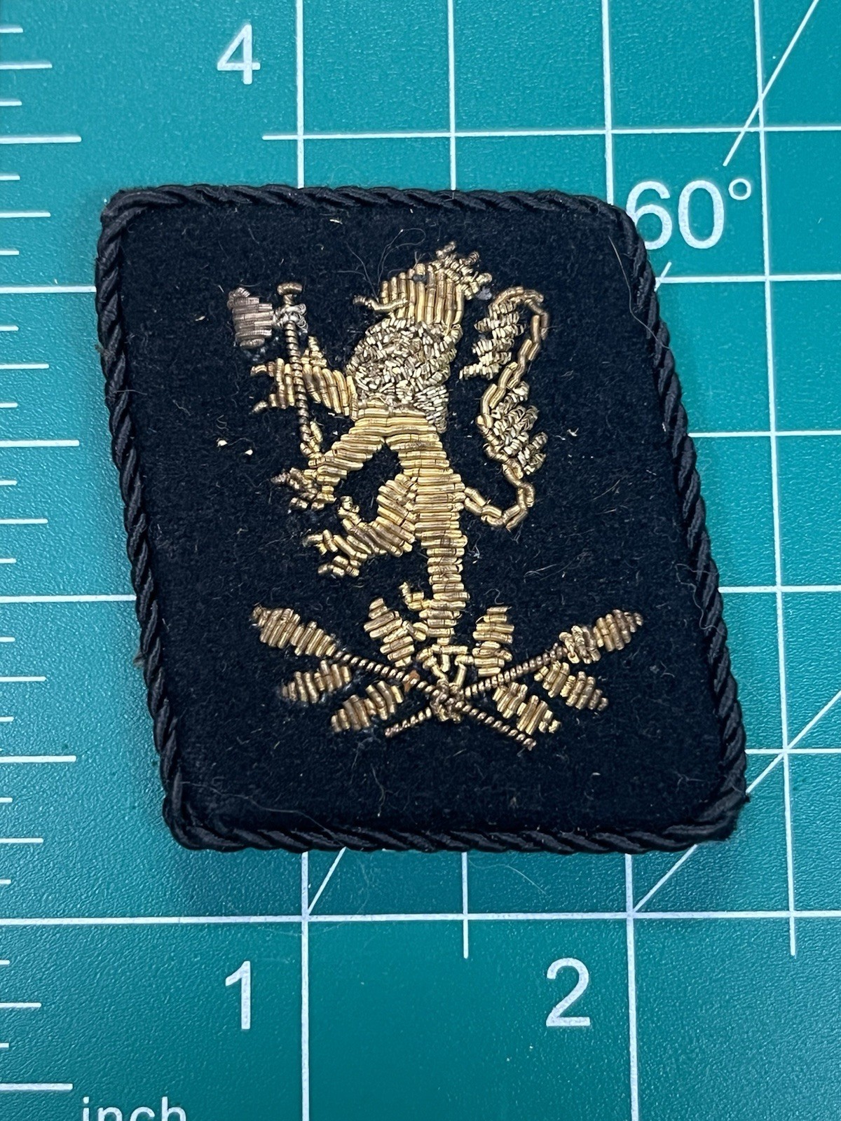 Vintage Norwegian Police Collar Tab Bullion Patch