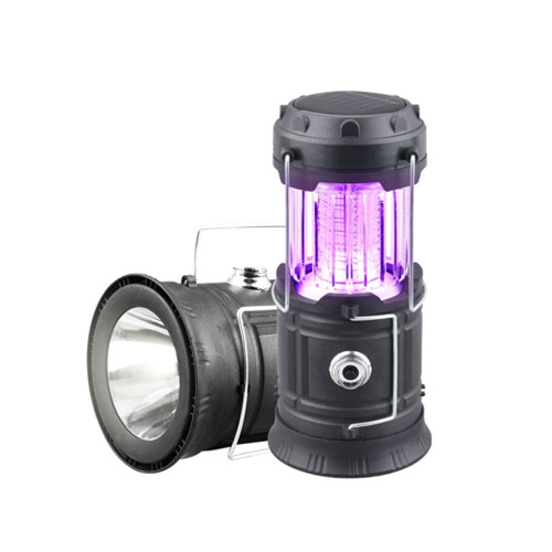 3-in-1 Solar Rechargeable Bug Zapper Lantern for Camping & Hiking