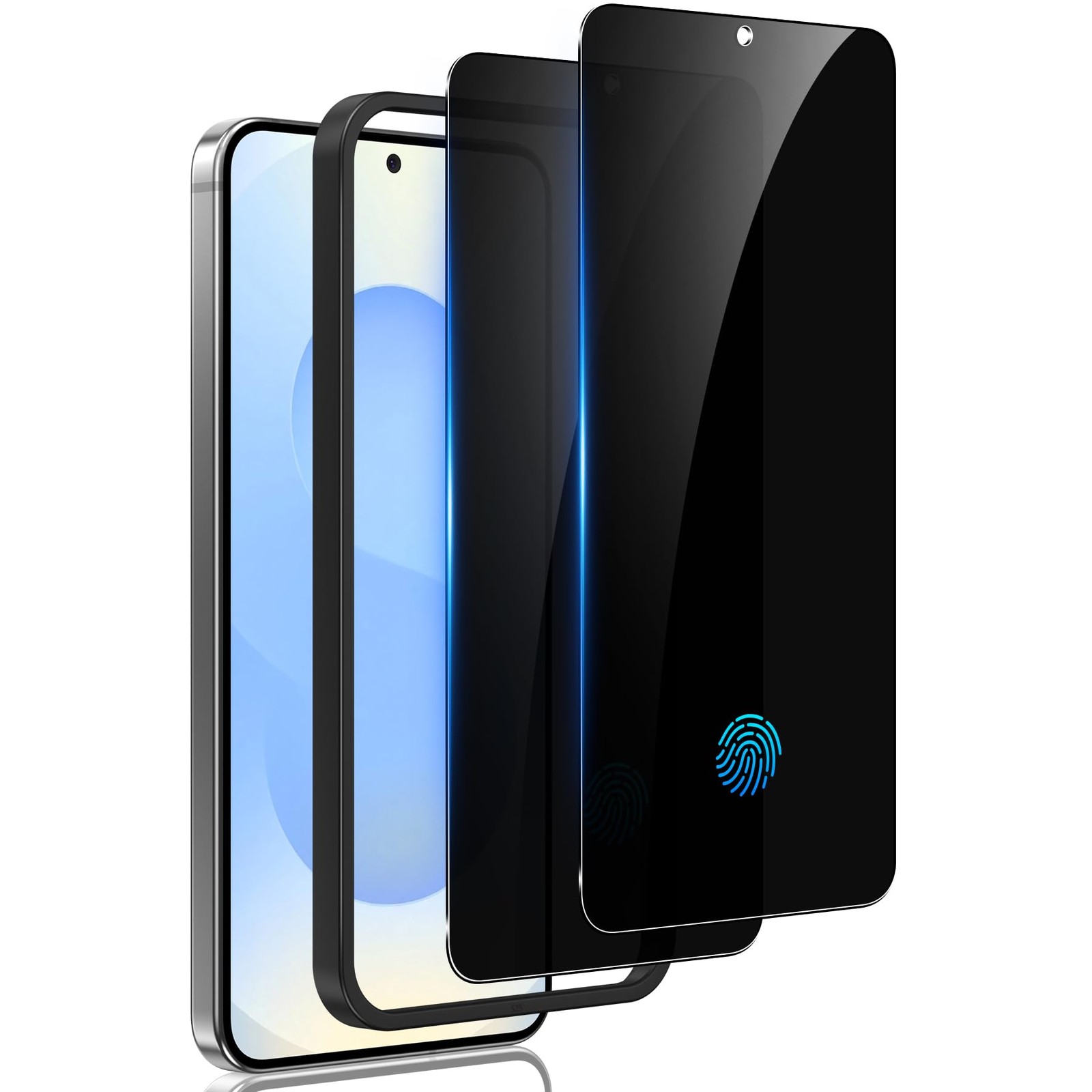 2x Protector De Pantalla Privacidad Cristal 9H Para Samsung Galaxy S25+ Plus
