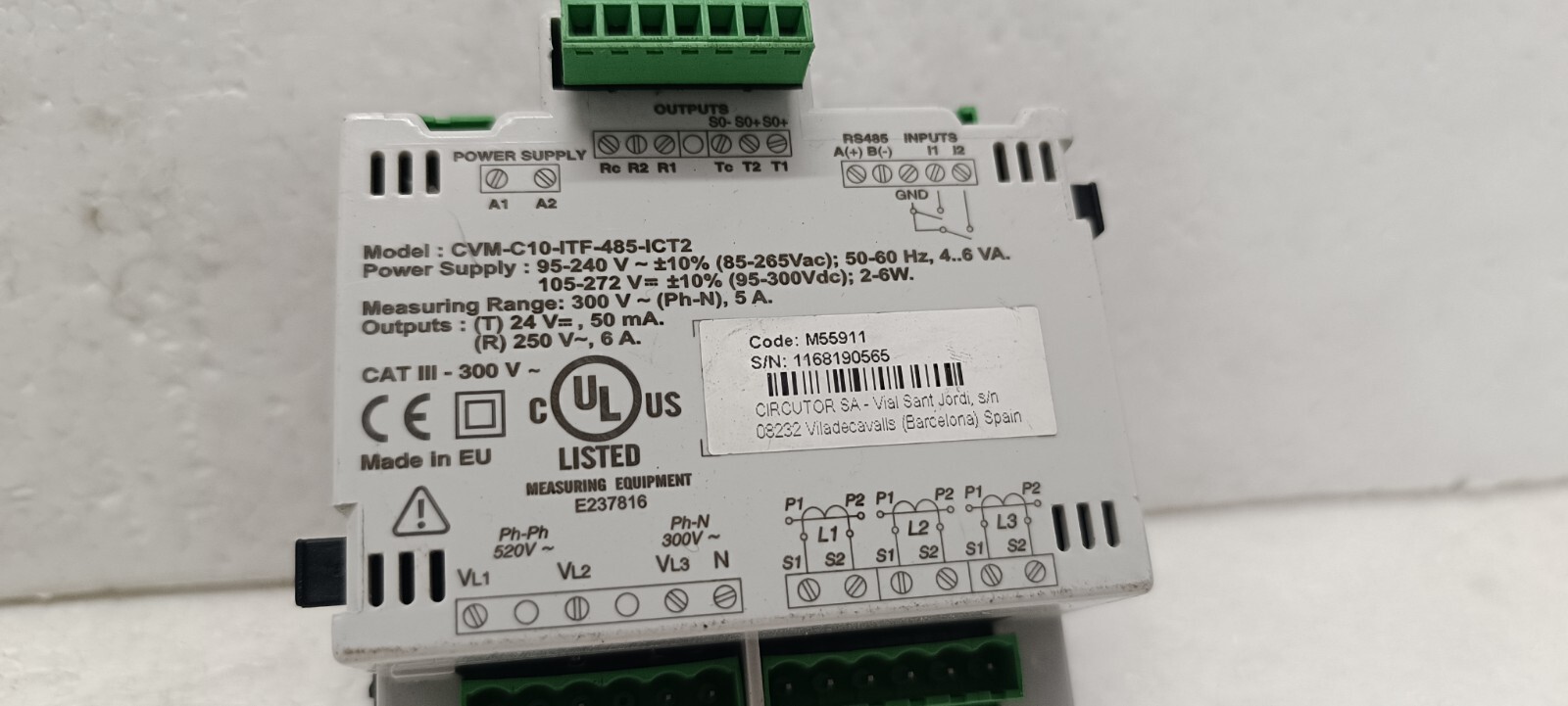 1 pc Circutor CVM-C10 CVM-C10-ITF-485-ICT2 Power Analyzer Free Delivery