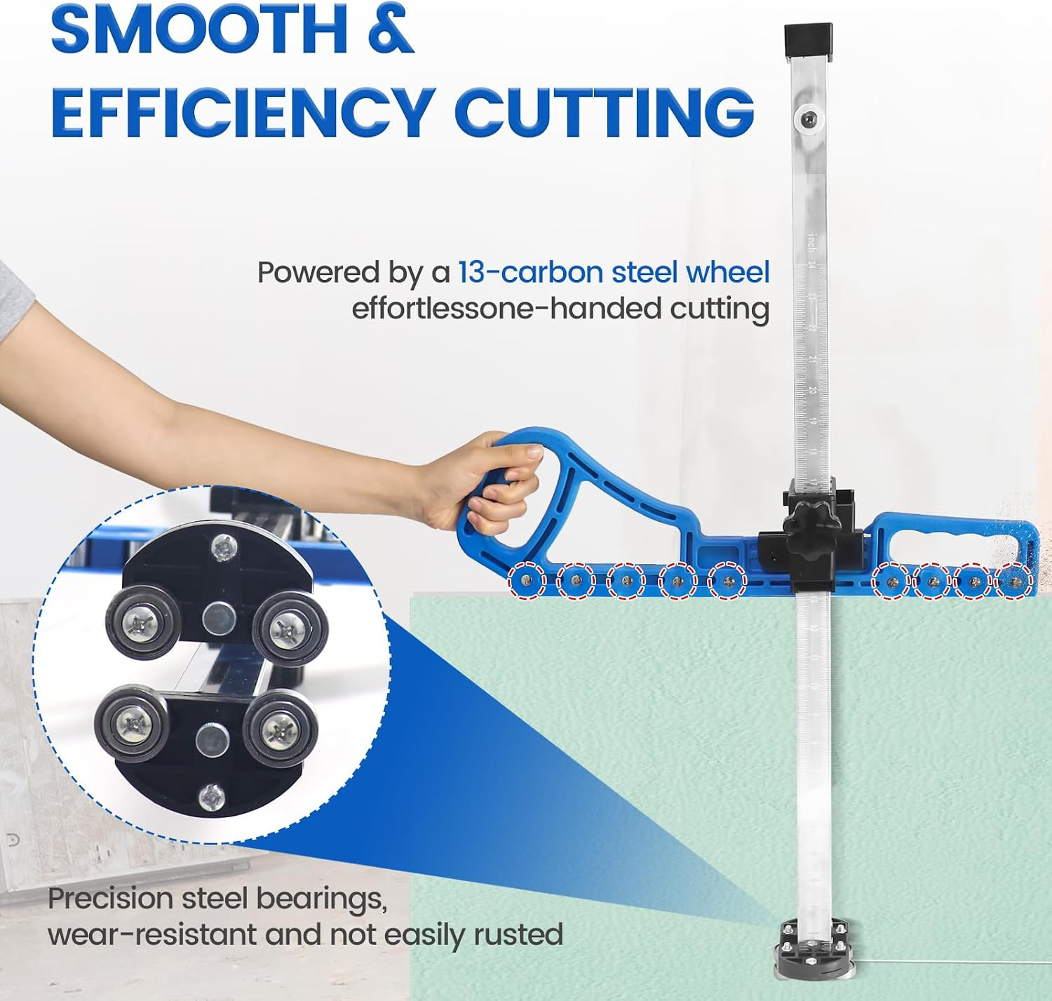 Foldable Drywall Cutting Tool 5/8in Dual Scale Deburring Scraper DIY Cutter Kit