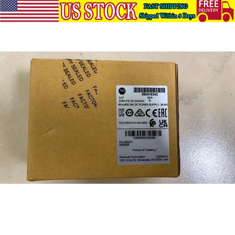 New AB CAT 2080-PS120-240VAC Micro800 24V DC POWER SUPPLY 38.4W US Free Tax