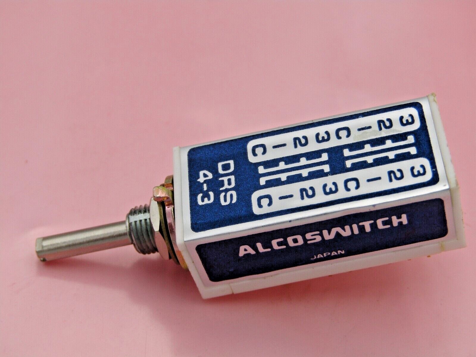 TYCO ALCOSWITCH DRS4-3 4P3T ROTARY SWITCH, 90º PCB MOUNT, NOS