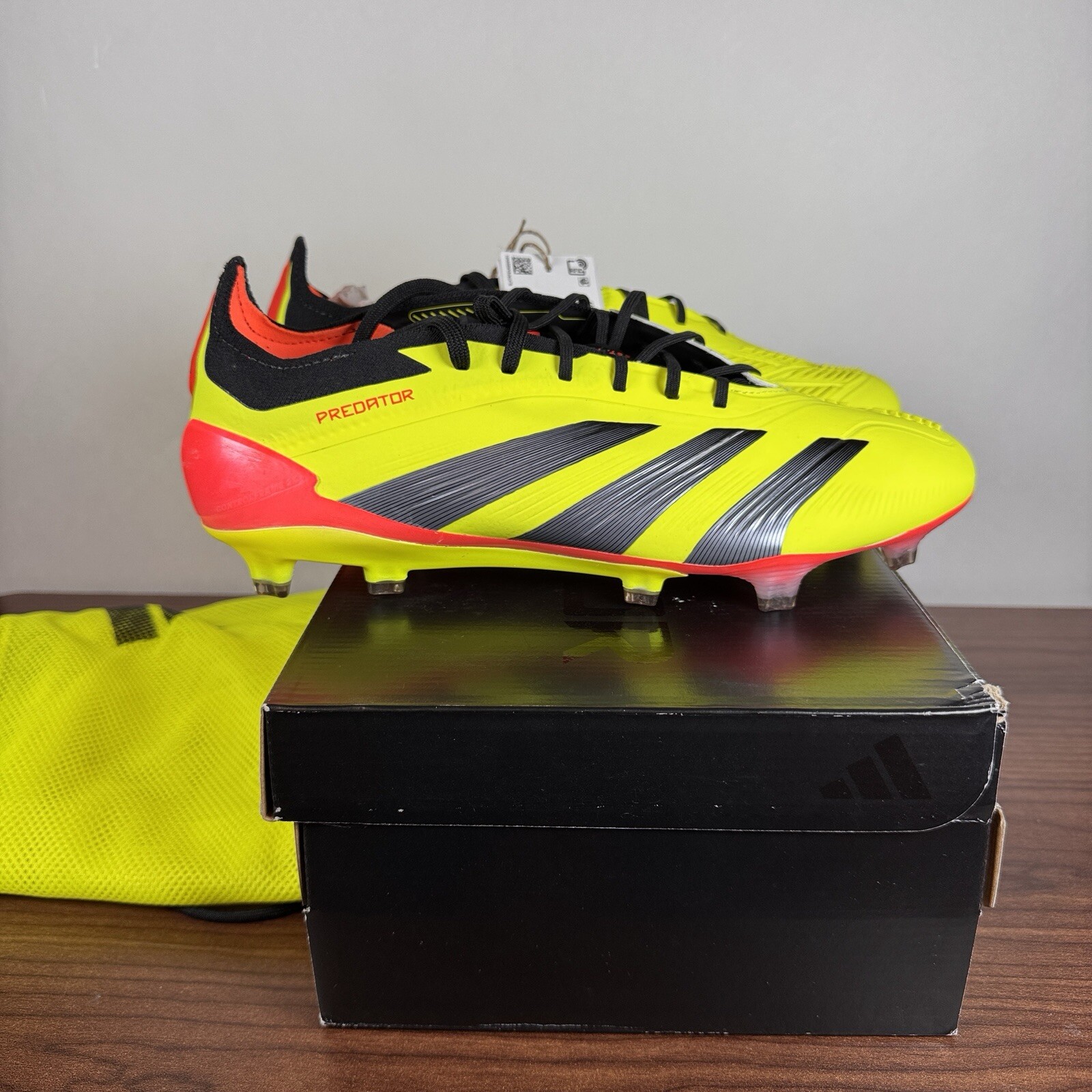 Adidas Predator Elite FG Yellow Solar Red Soccer Cleats Mens 6-7