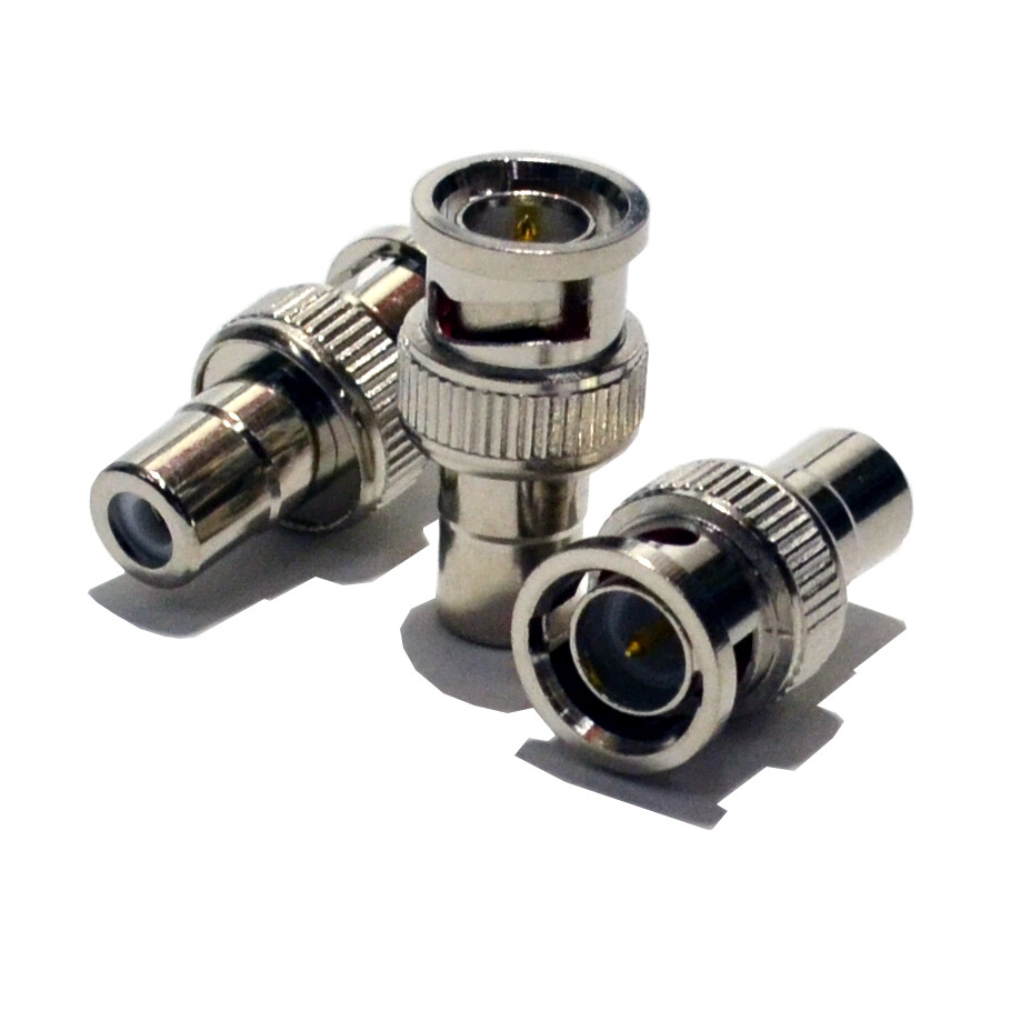 50 pack BNC Male to RCA Female Connector Adapter Coaxial CCTV