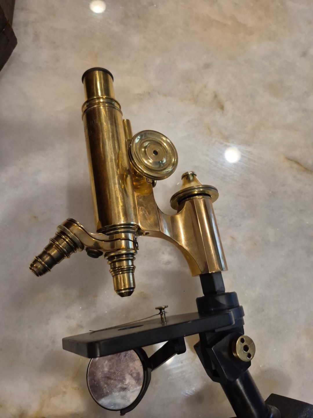 E. Leitz Wetzlar microscope Brass Microscope serial # 14808