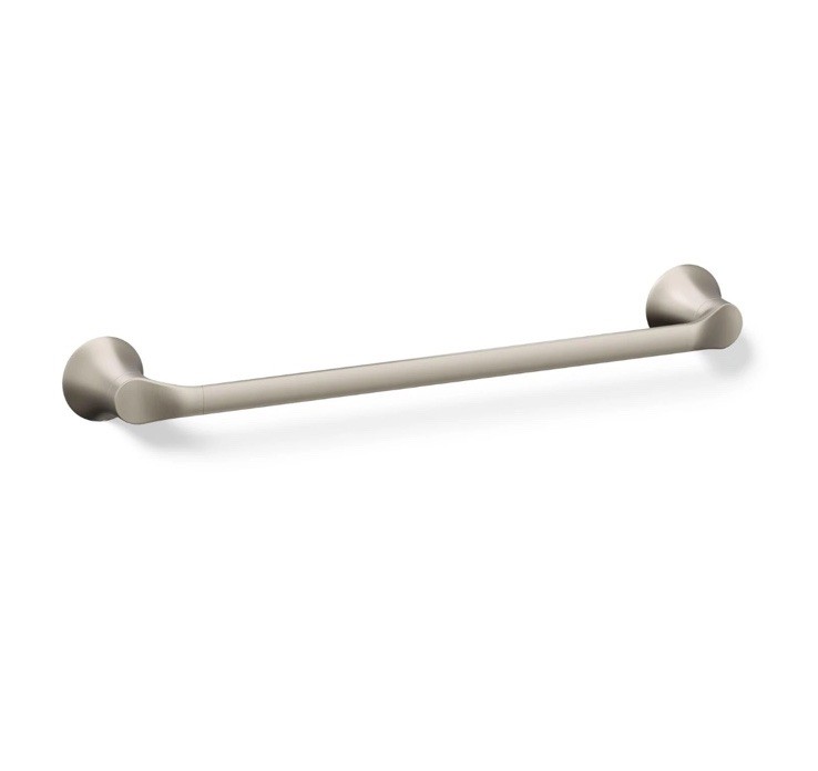 Kohler 27393-BN Simplice® 18" Towel bar, Vibrant 18", Brushed Nickel