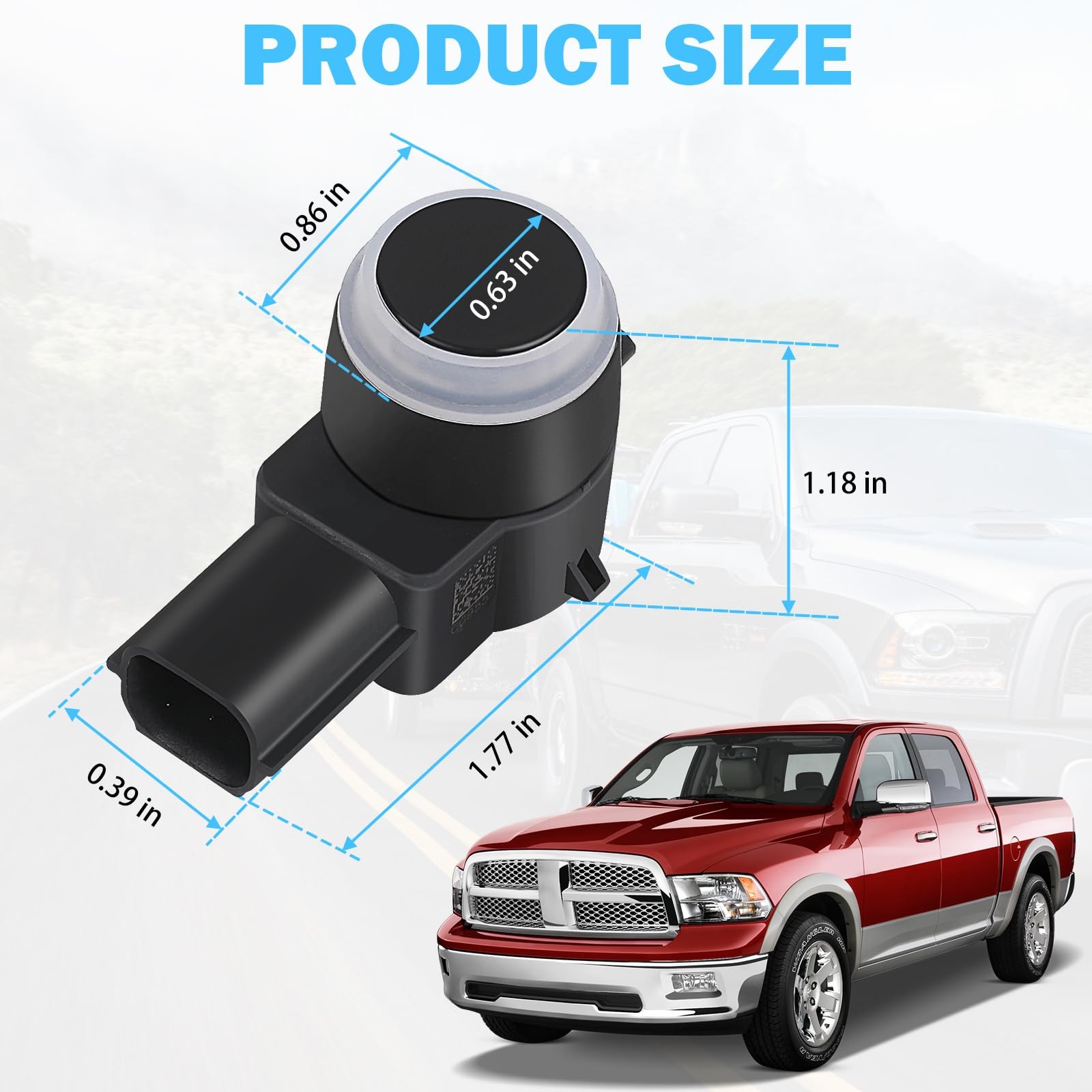 4 Pcs Pdc Parking Assist Sensor - Compatible with Dodge Journey, Durango, Ram 15