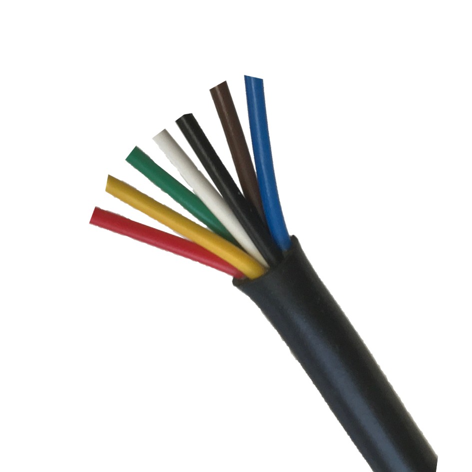 Heavy Duty 14 Gauge 7 Way Conductor Wire RV Trailer Cable Cord, 20'