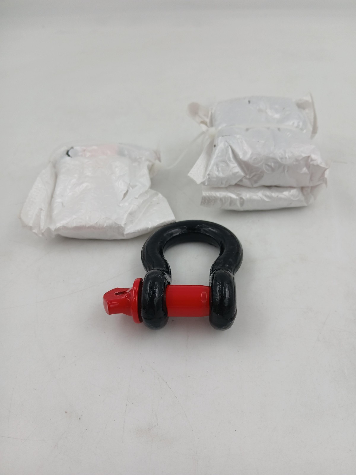 Winch D-Ring Bow Shackles 1/2 Inch WLL 3T Red Pin Black Recovery Tow Lot of 4