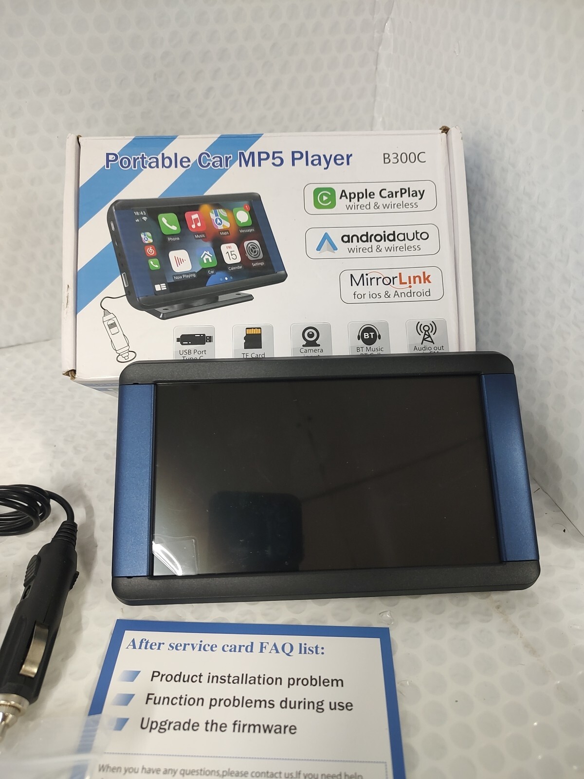 PORTABLE 7" CAR MP5 PLAYER B300C