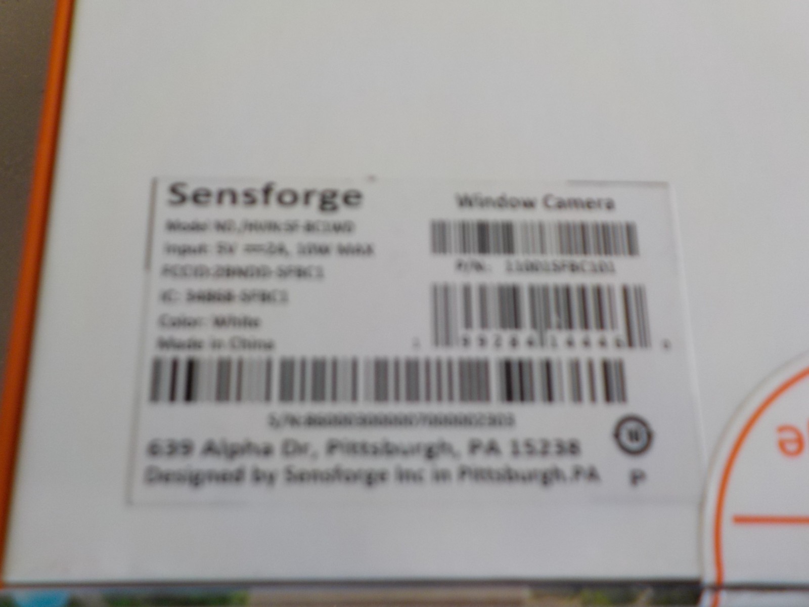 NEW -SensForge SF-BC1WD 2.4GHz & 5 GHz BLUETOOTH WINDOW CAMERA - FREE SHIPPING