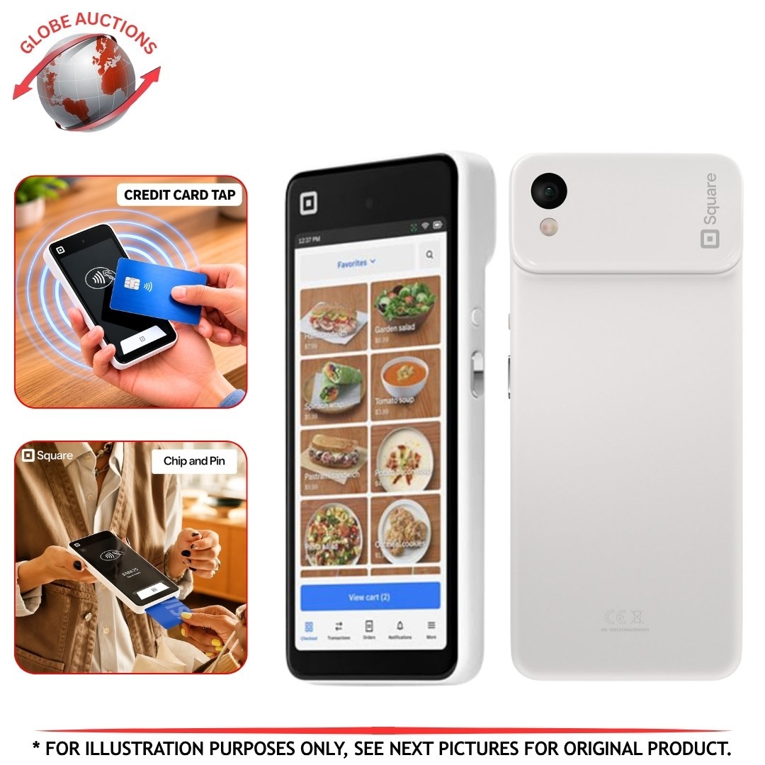 Square slim Handheld Portable Credit Card Machine - Mineral White