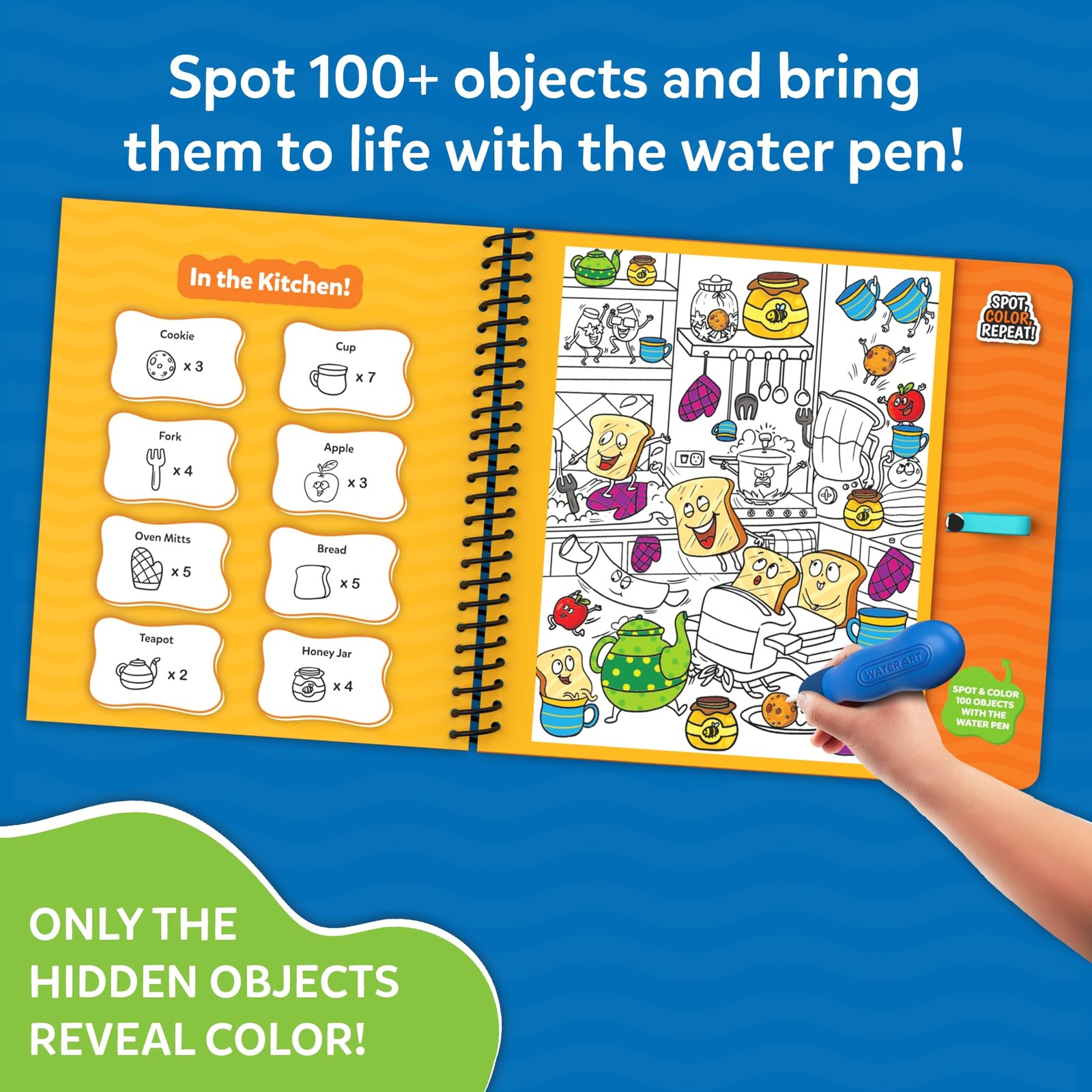 Reusable Search & Find Book - Water Spotter, Mess-Free, Fun Learning Activity...