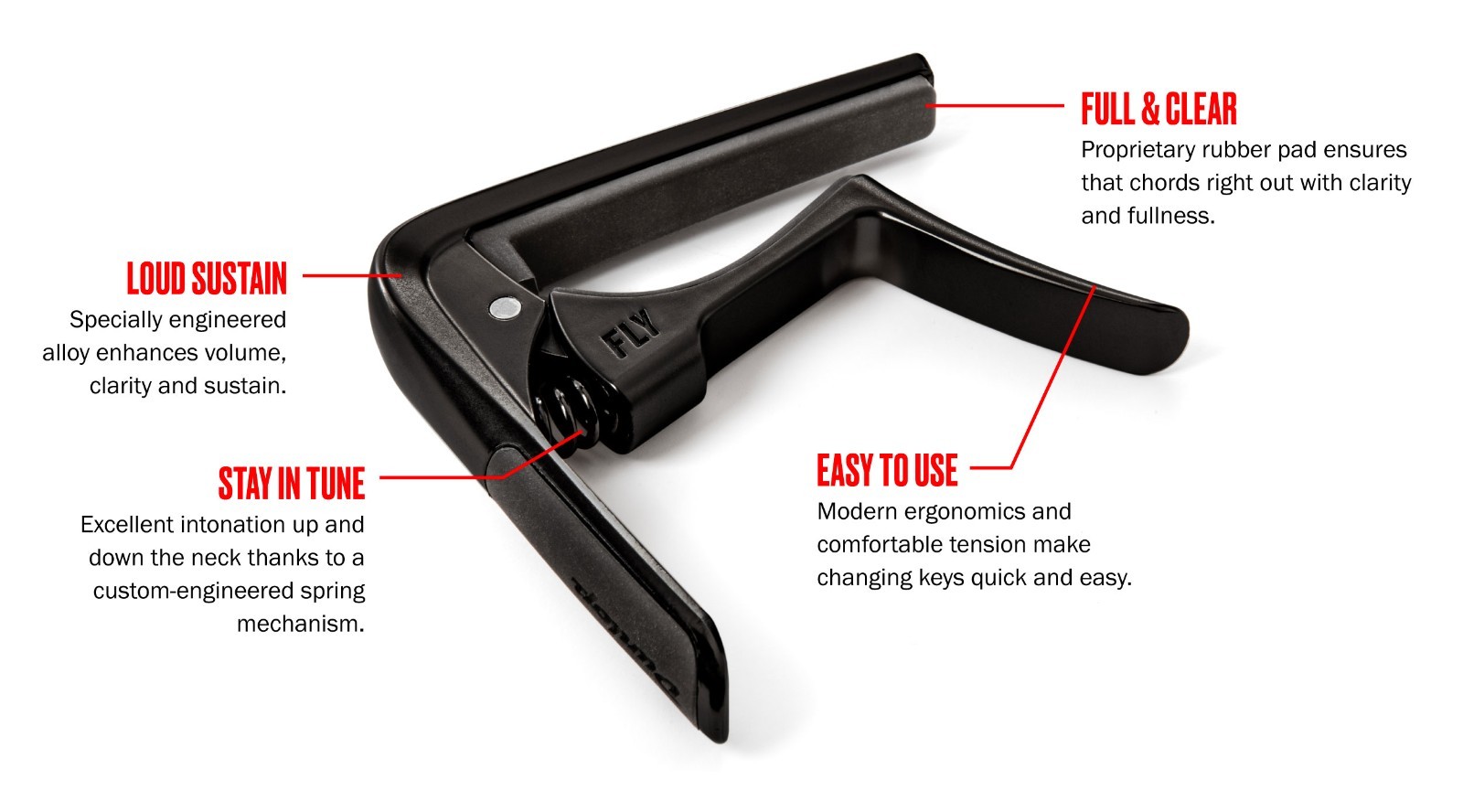 Dunlop Trigger Fly Celtic Knot Edition Curved Capo Black