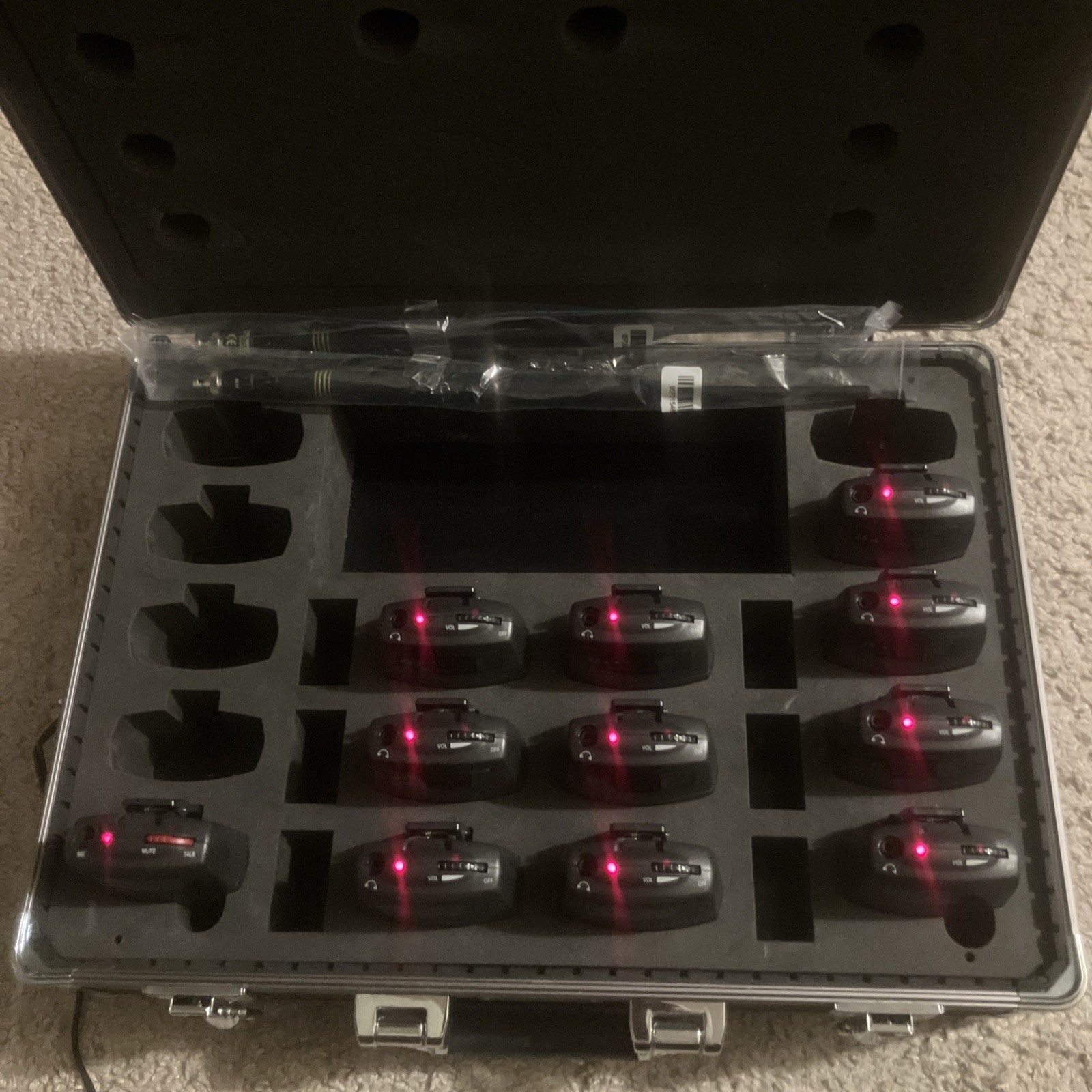 Listen Technologies Model LA-311, Charging Case, (10) LR-500-072, (1) LT-700-072