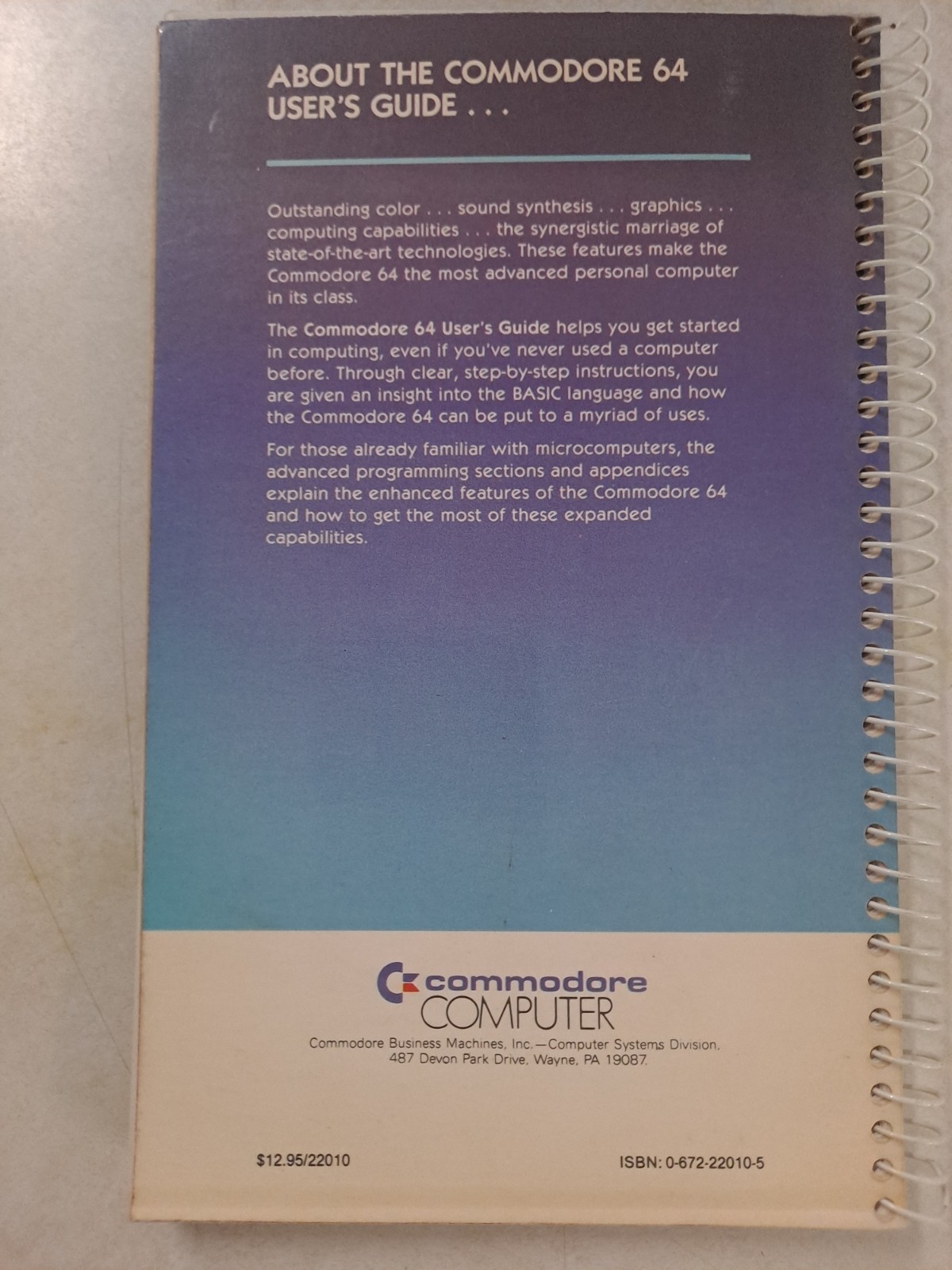 COMMODORE 64 User's Guide Book First Edition 6th Print 1983 Owners Manual