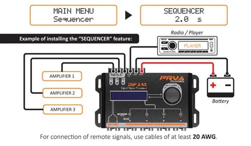 Car Audio DSP 2.4X Digital Crossover and Equalizer 4 Channel Full Digital