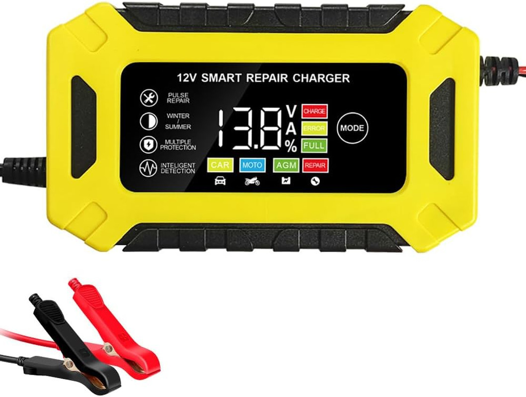 Car Battery Charger,6 AMP,12V Smart Battery Trickle Charger Automotive 12V Batte