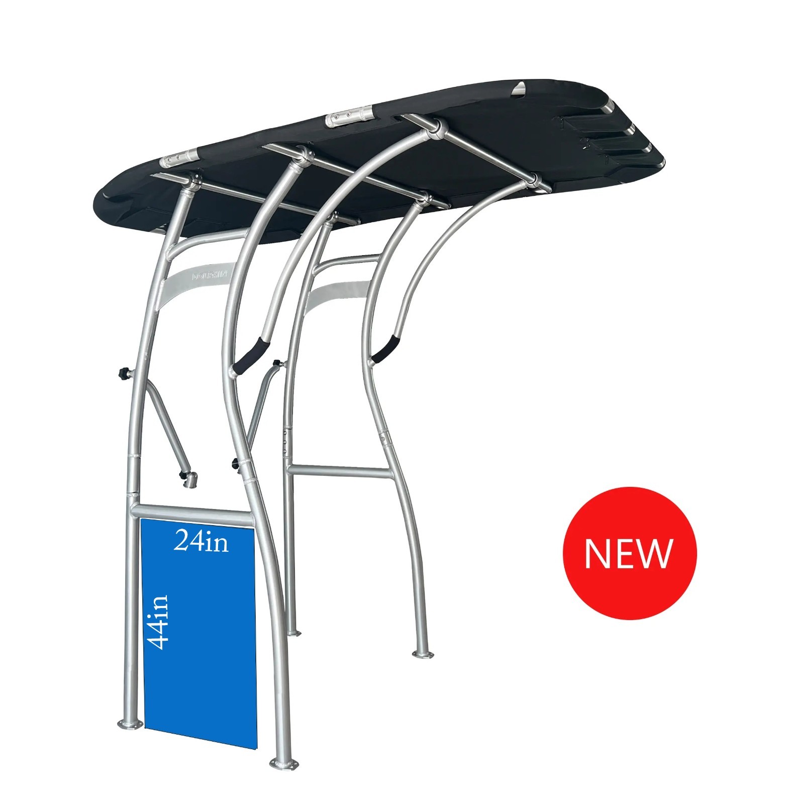 Dolphin Pro4 Extra Wide Boat T Top Black Canopy Fit Up To 57" Wide Console Boat