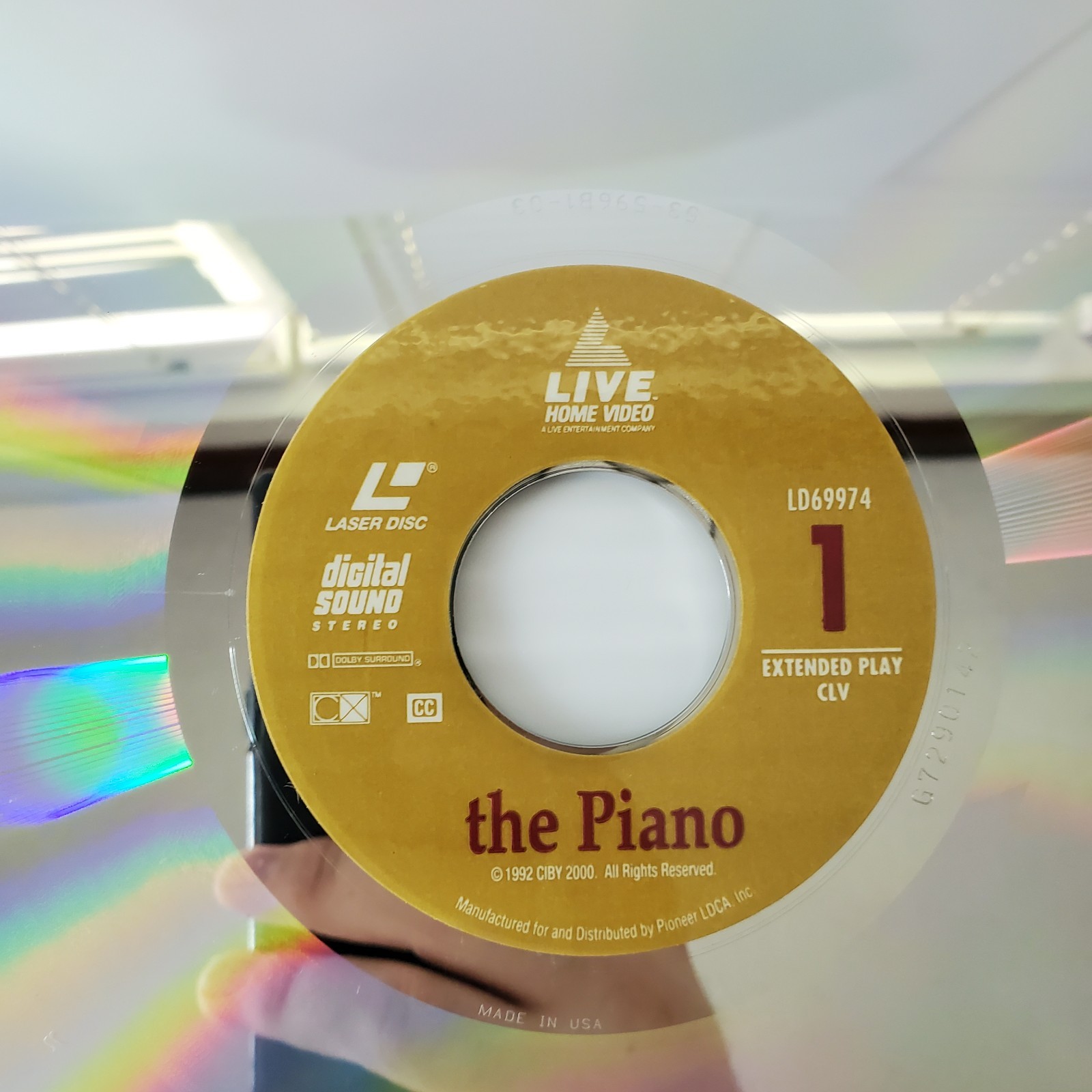 The Piano Laserdisc Vintage 2 Disc Set Jane Campion Extended Play