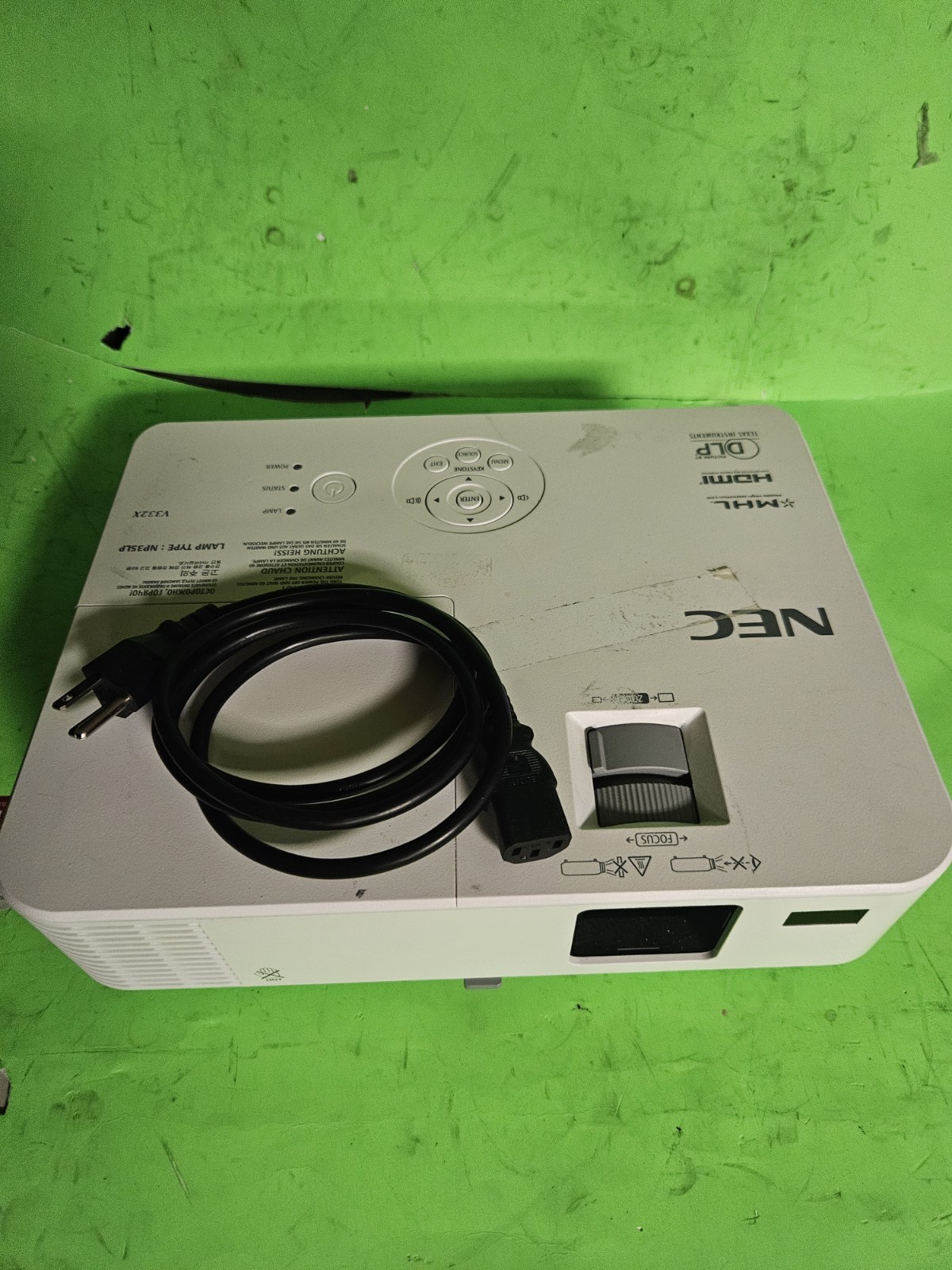 NEC V332X DLP XGA Projector 3300 Lumens 397H HDMI