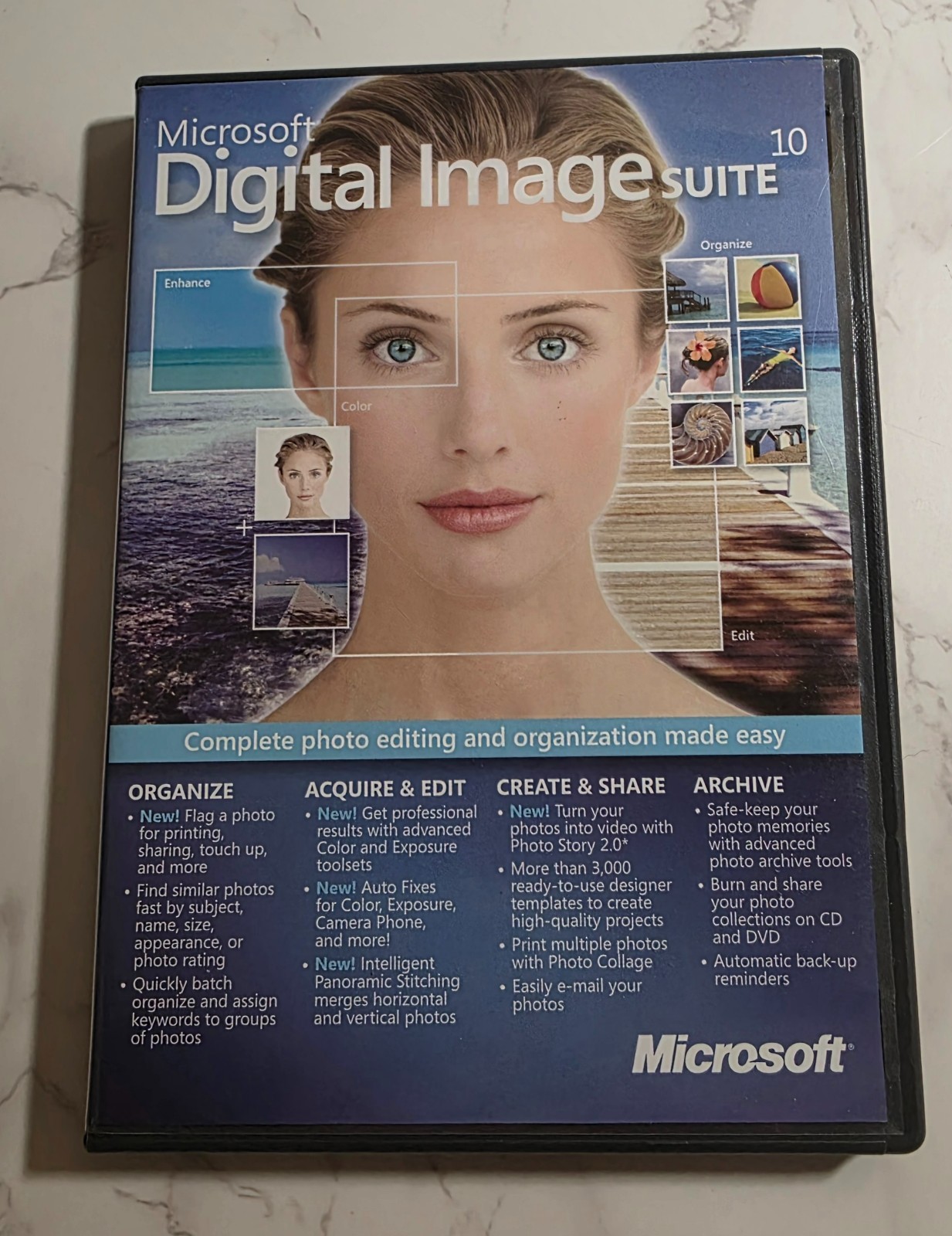 Microsoft Digital Image Suite 10 PC Software Windows XP Photo Editor