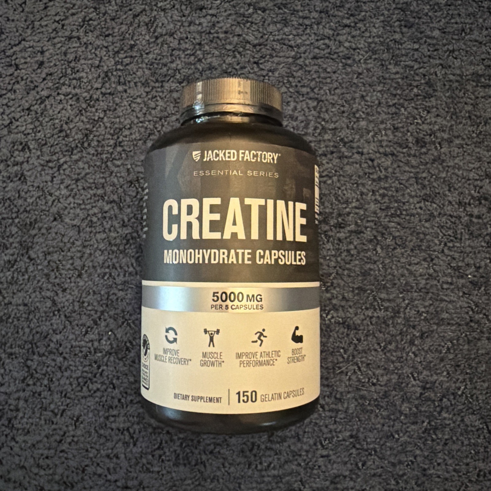 Factory Creatine Monohydrate Pills 150 Capsules  Muscle Growth Exp06/2028