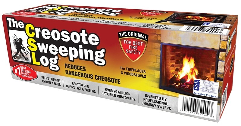 CSL Creosote Sweeping Log for Fireplaces &Woodstoves,Chimney Maintenance Firelog
