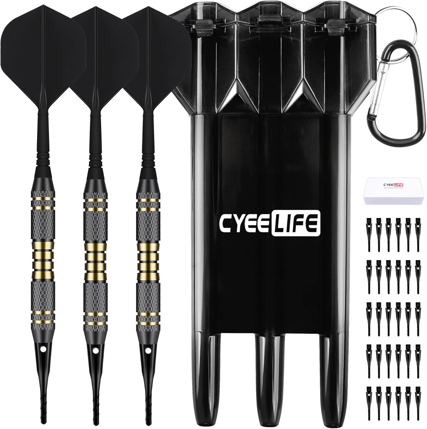 Darts Plastic Tip - Professional Soft Tip Darts Set 18 Grams with Carr