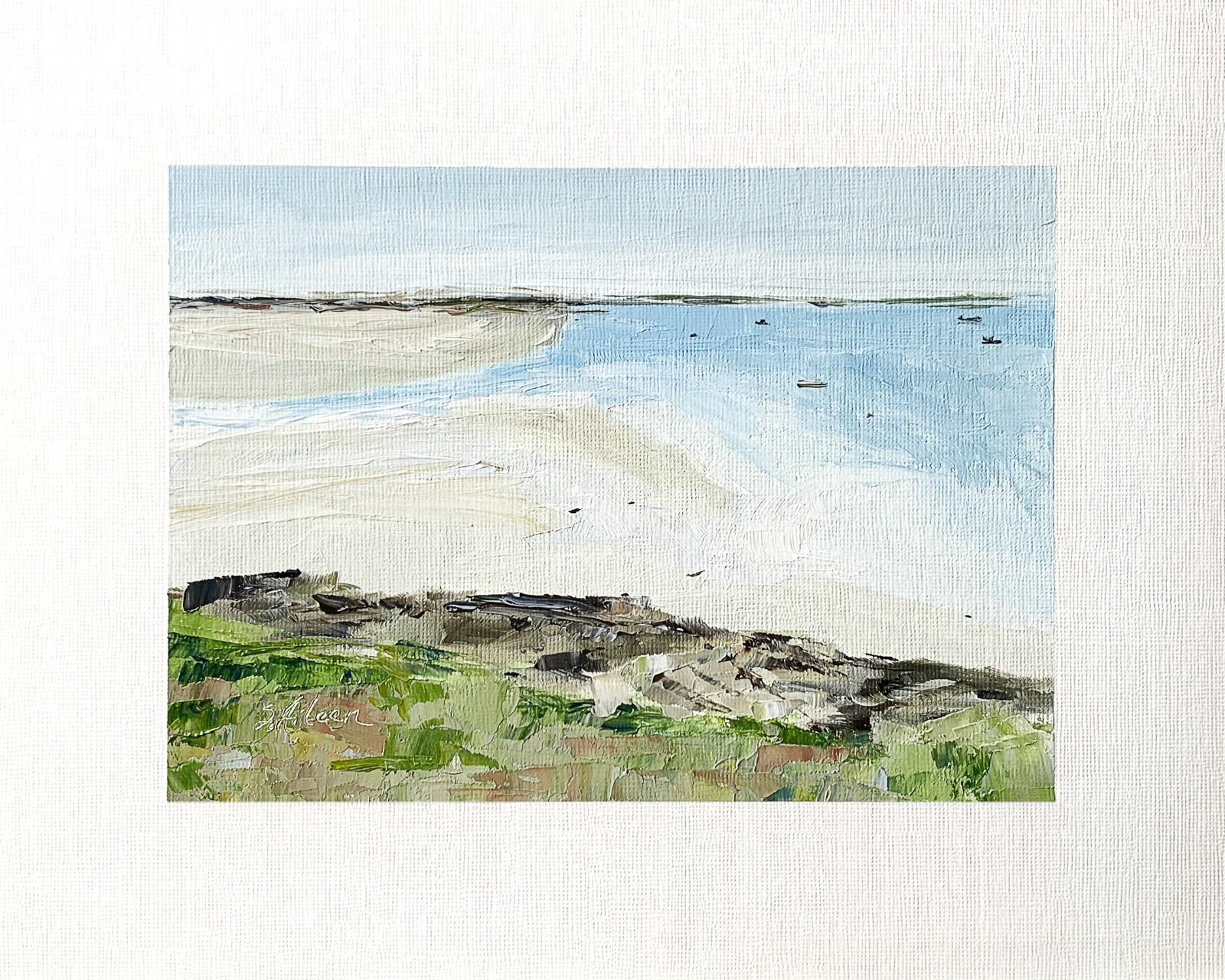 8x10 Maine Original Oil Painting Seascape Kennebunkport Beach Coastal Art Signed