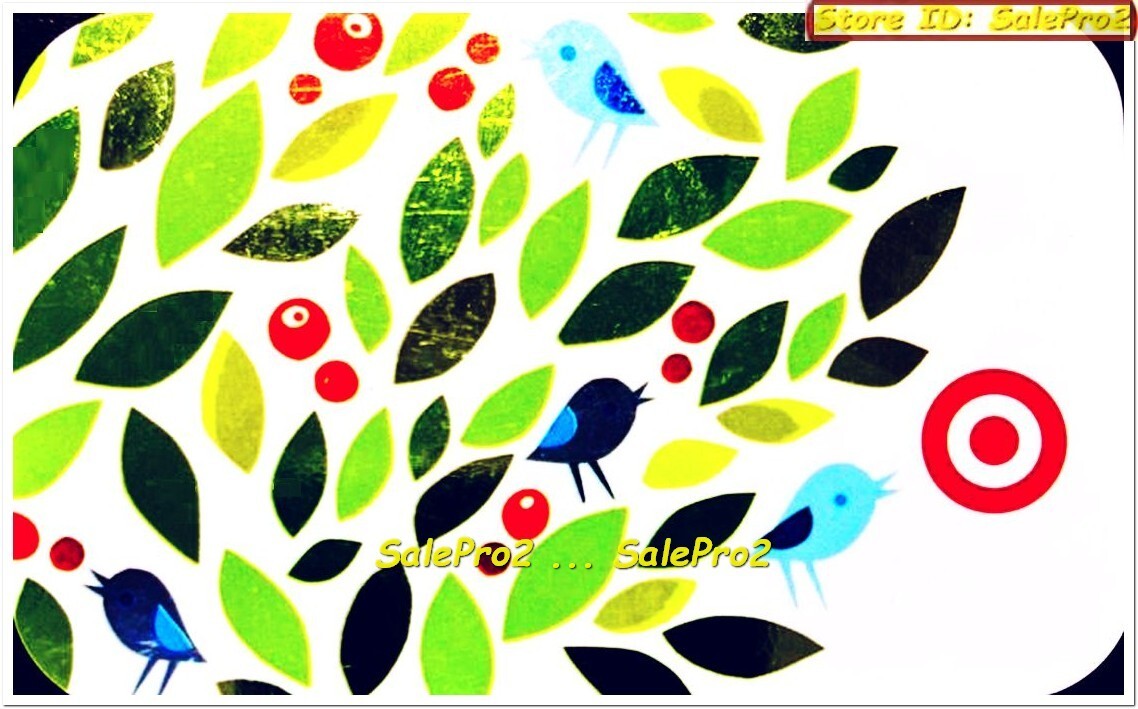 TARGET 2013 USA SUMMER SALE BLUE BIRDS GREEN LEAF #689198 COLLECTIBLE GIFT CARD