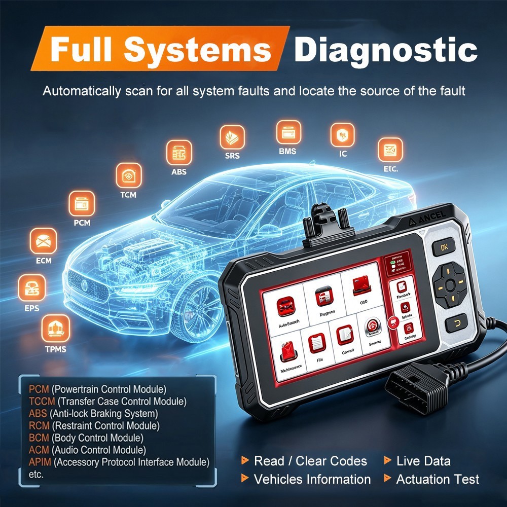FX6100 Car Scanner OBD2 Bidirectional All Systems Diagnostic Tool FCA AutoAuth