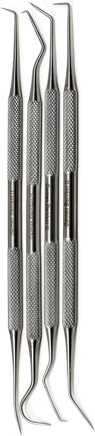 4-Pack Professional Dental Scraper Tool Oral Picks to Remove Calculus from Teeth