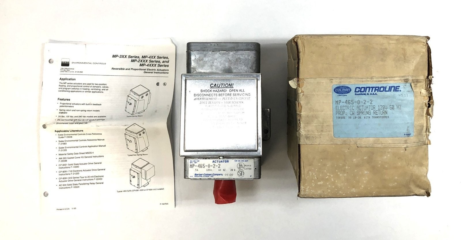 Barber Colman Floating Valve Damper Actuator with Transformer MP-465-0-2-2 NOS