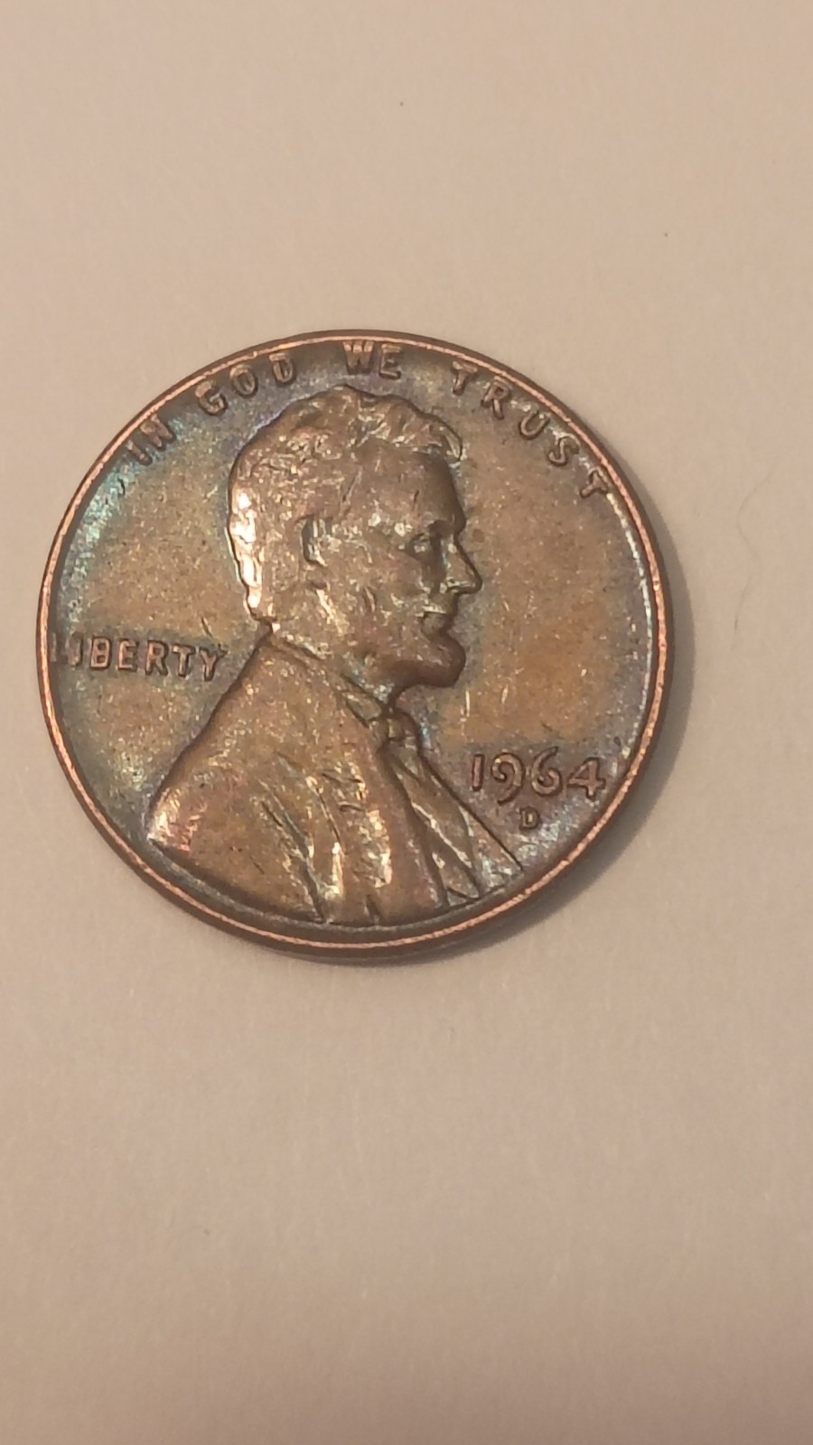 1964 D Lincoln Penny Off-Center Struck Error Coin Circulated And Ungraded Rare