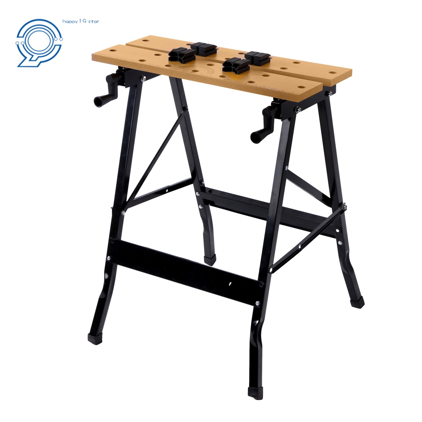 Portable Folding Workbench Adjustable Work Table 220 lbs Load Capacity