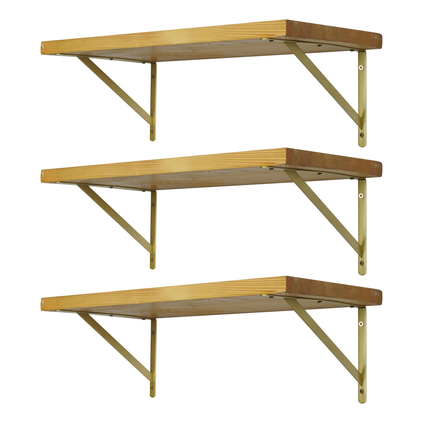 Shelf Brackets Gold Brackets for Shelves 8 Inch Metal Wall Mounted Shelf Supp...