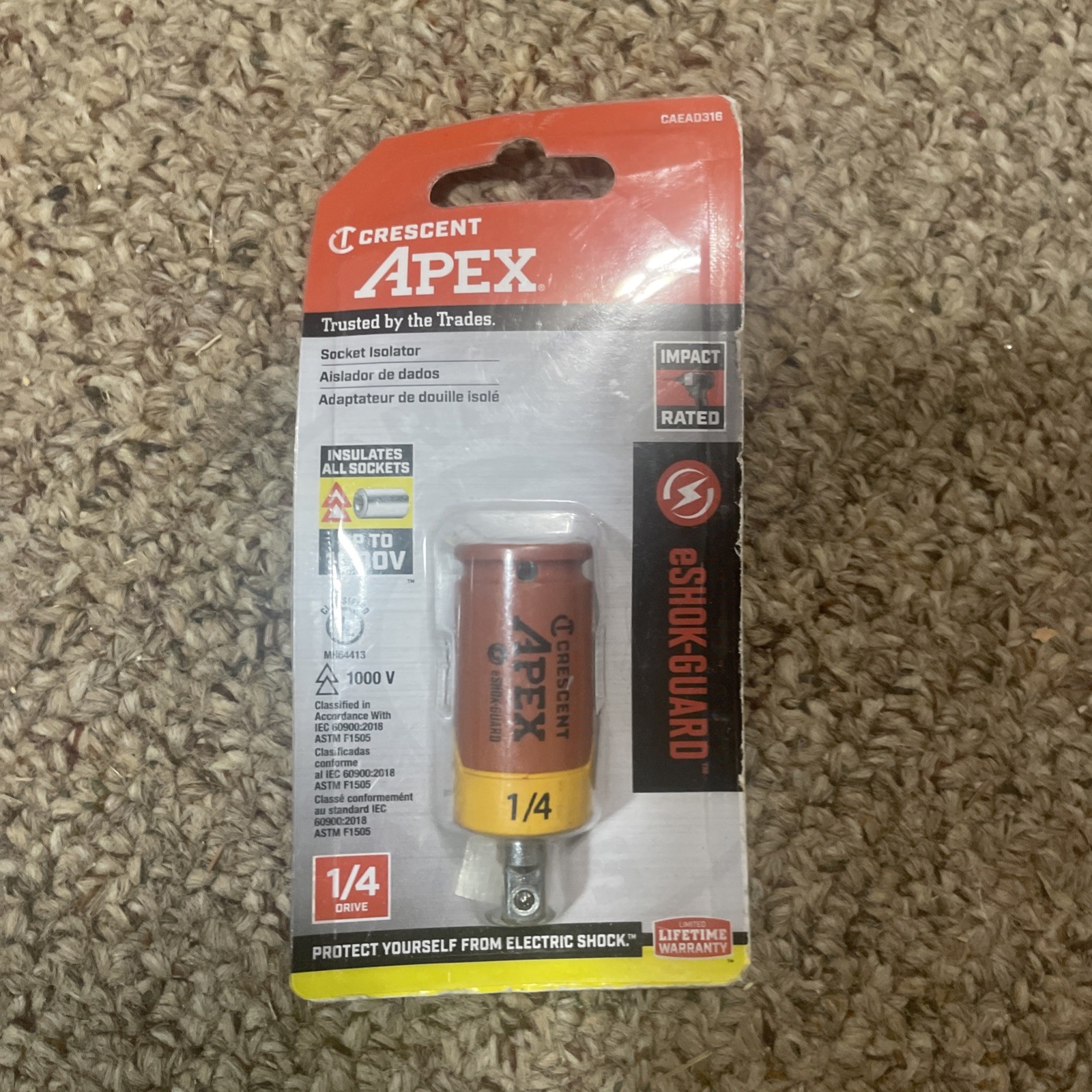 Crescent Apex eSOCK-GUARD Impact Socket Isolator Set, 1/4, 3/8, 1/2, Drives