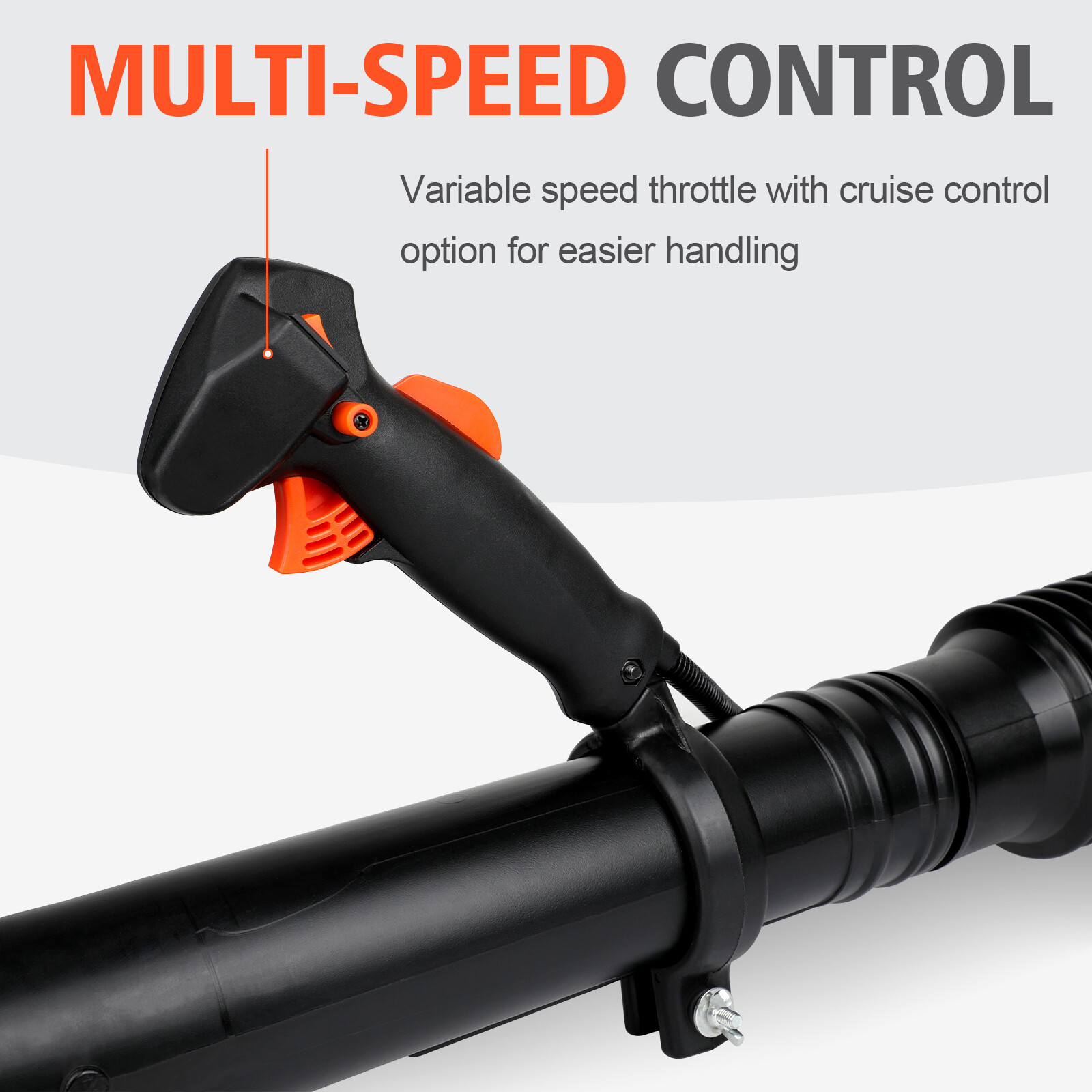 Backpack Leaf Blower Gas Powered Snow Blower 665CFM 63CC 2-Stroke Petrol Blower