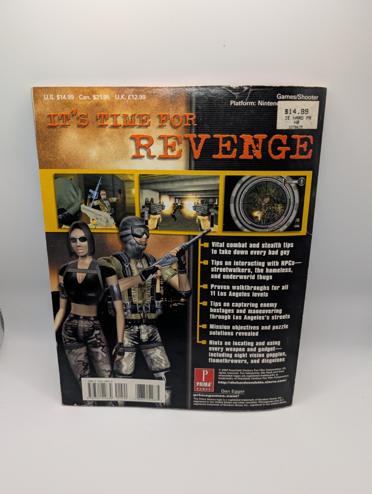 Die Hard Vendetta Video Game Strategy Guide Nintendo GameCube