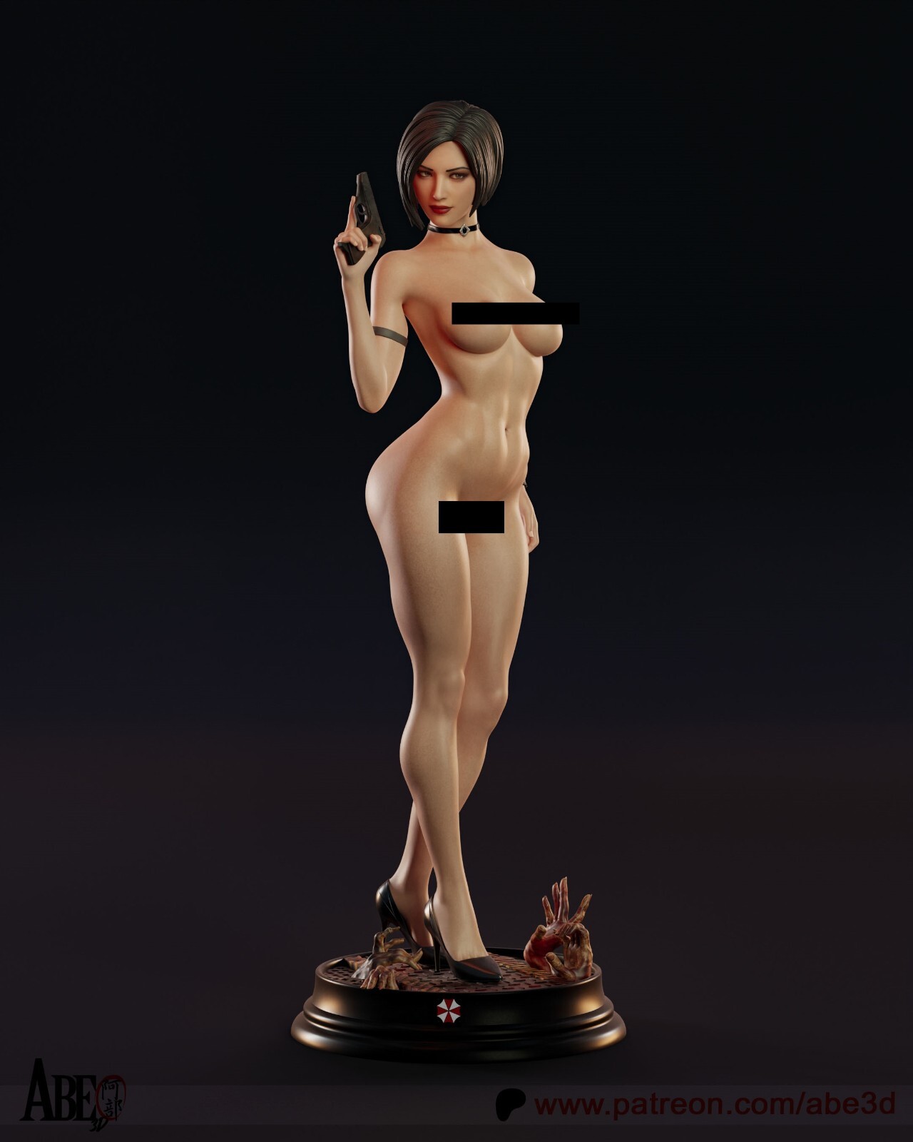 Ada Wong NSFW (1) Unpainted 1/6 resin model kit and base abe