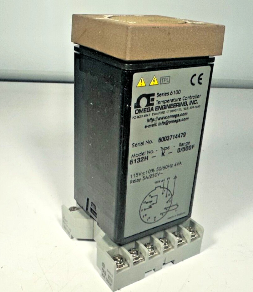 Omega Engineering 6100 6132-K-0/1500F 6100 Temperature Controller 120V 5A