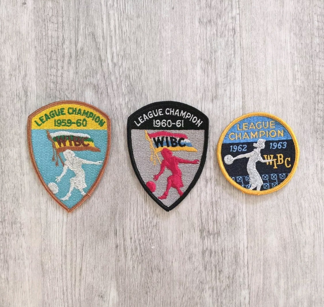 Vintage 1959-1963 League Champion WIBC Bowling Sew On Patch Lot of 3