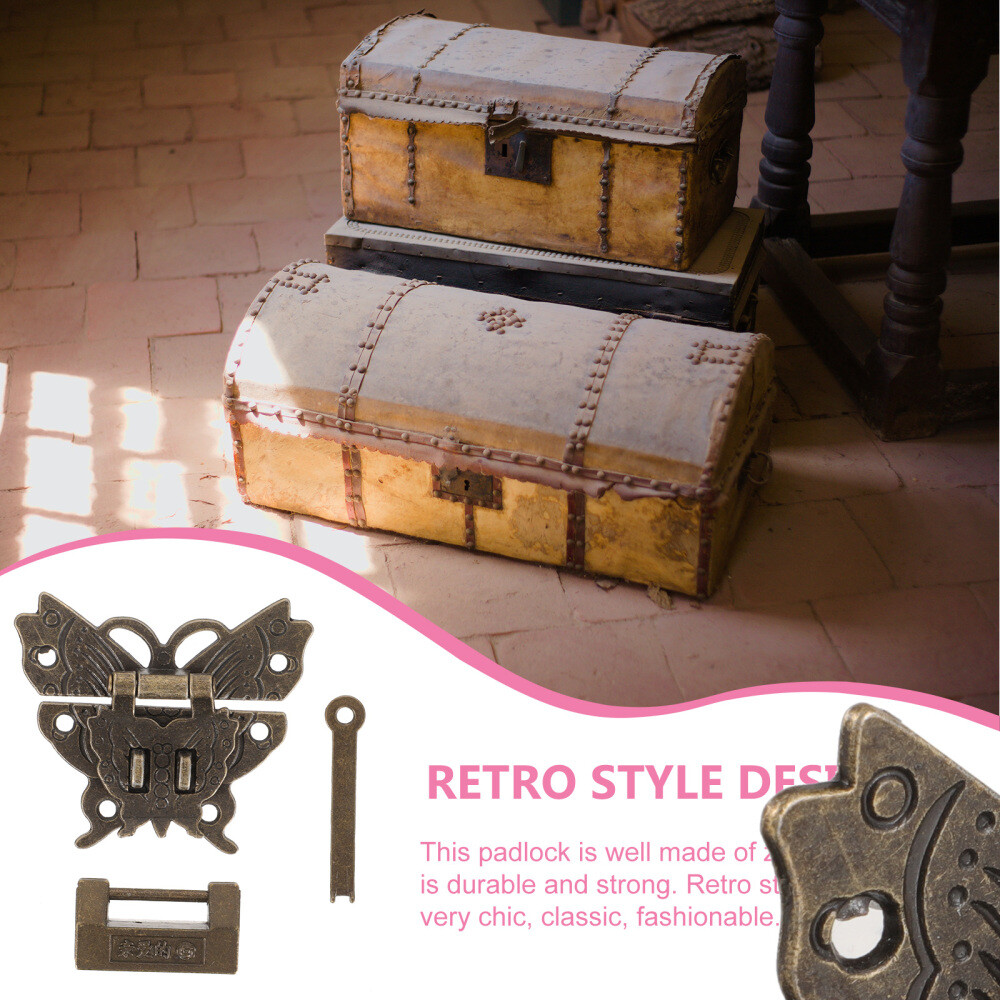 Combination Lock for Locker Antique Tool Box Vintage Padlock