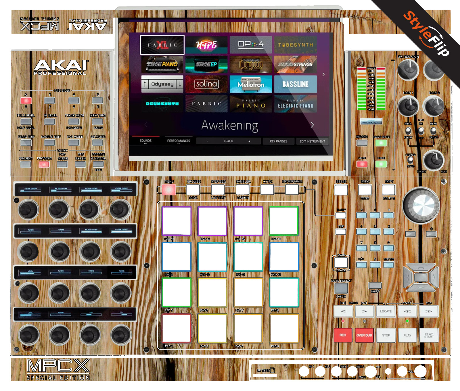 Akai MPC-X SE Skin | Wood 4 | Protective Decal | StyleFlip Skins