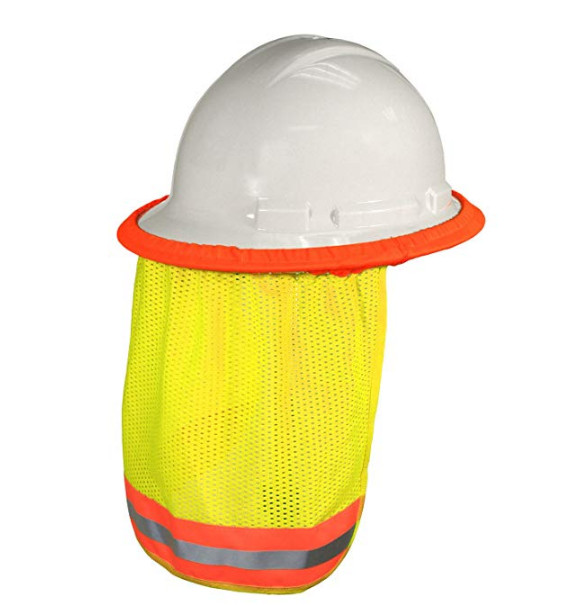 2 Pcs Hard Hat Neck Cover Neck Cover Shield Sun Shade Reflective Stripe Cap