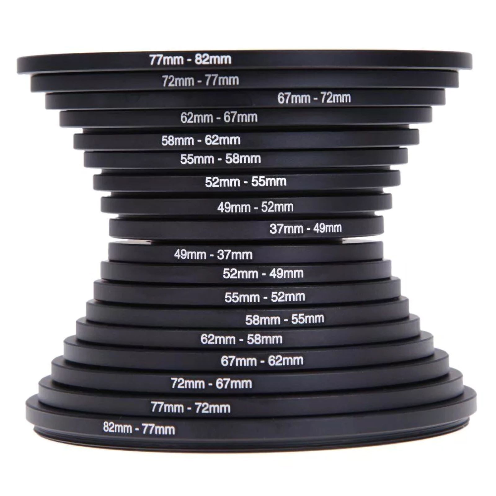 Versatile Size Camera Lens Filter Adapter Ring   Universal Compatibility 18pcs