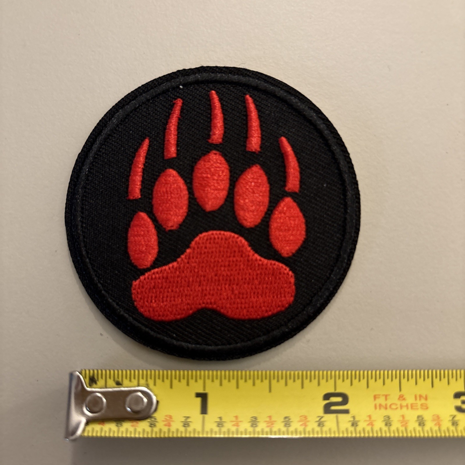 Bear Paw Print (Embroidered Iron on patch) Mountain / Nature/Hiking/Art/Hippie